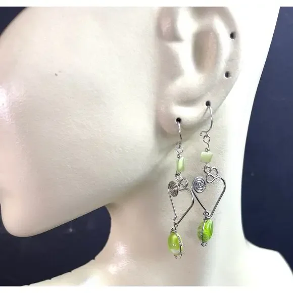 5 Pairs Handmade Earrings – Murano Style Glass & Rasta Bob Marley Design – Made - Picture 3 of 7